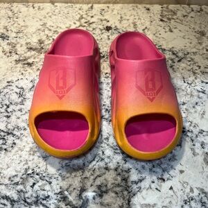 L101 Kids' Pink and Orange Slide Sandals